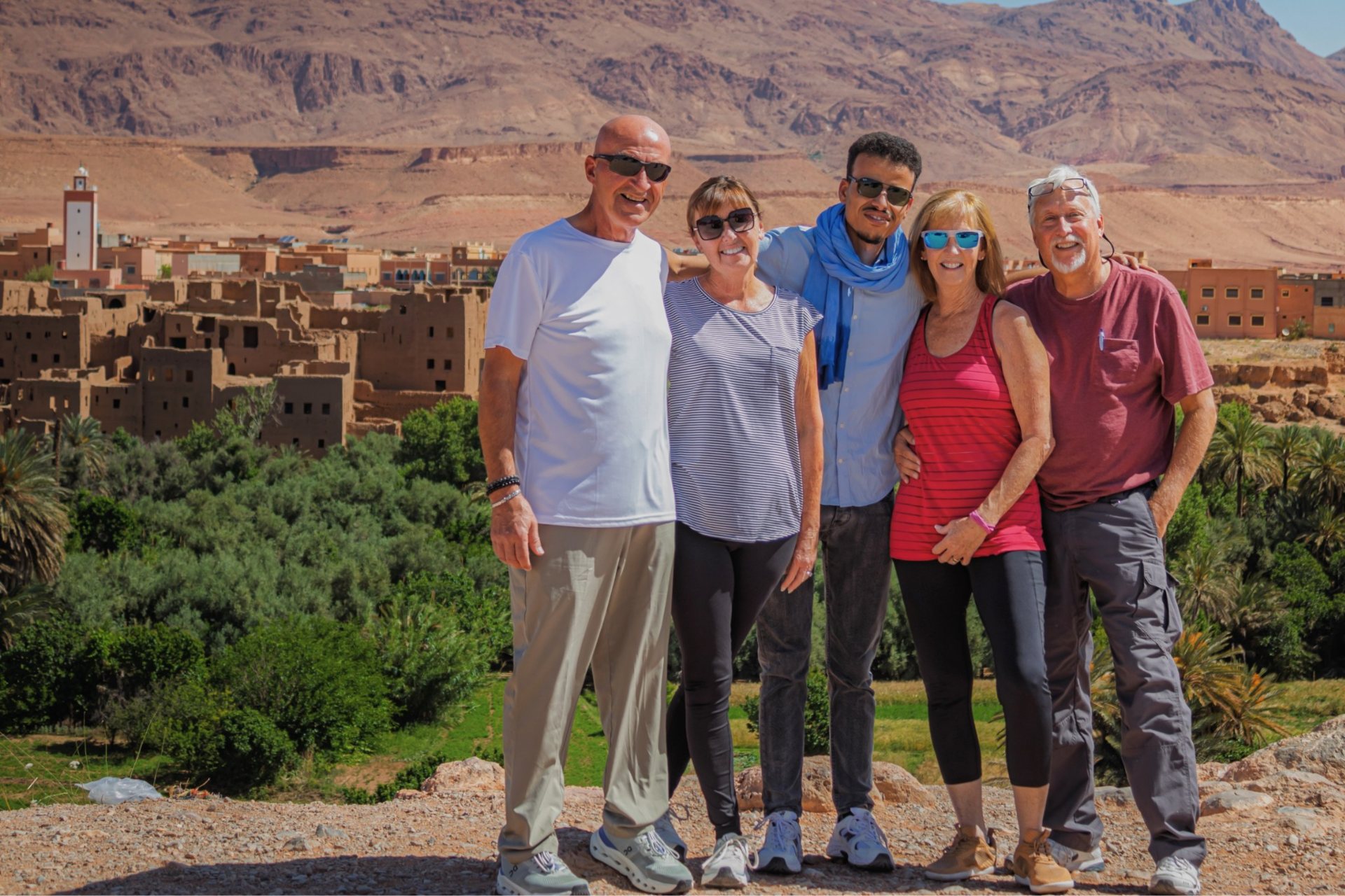 Syphax with guests on a trip through the Atlas mountains